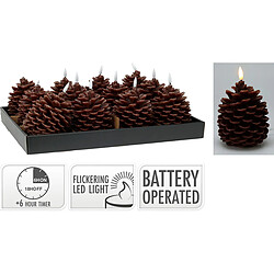 Lifetime Bougie LED Marron 13 cm