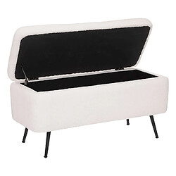 Avis Atmosphera Banc de rangement en velours AURORA - Blanc