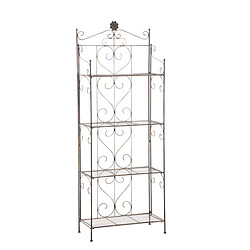 Decoshop26 Étagère colonne 4 niveaux - Bronze