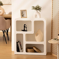 Atmosphera Etagère de rangement 4 niches SOLEYA - Blanc