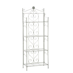 Decoshop26 Étagère colonne 4 niveaux - Vert