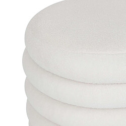 Acheter Atmosphera Pouf de rangement en bouclette GUILIA - Blanc