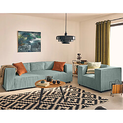 Lisa design Fauteuil Stella en velours côtelé - Bleu