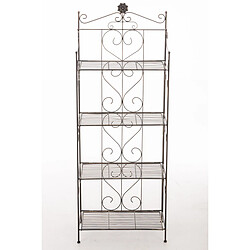 Decoshop26 Étagère colonne 4 niveaux - Bronze