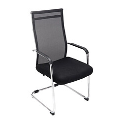 Decoshop26 Chaise de bureau visiteur - Noir