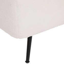 Atmosphera Banc de rangement en velours AURORA - Blanc pas cher