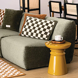 Atmosphera Table d'appoint ronde en métal JAYA - Jaune