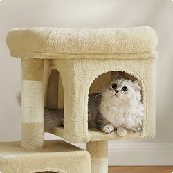 Arbre à chat en sisal et peluche - 65 cm pas cher