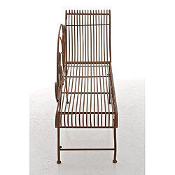 Decoshop26 Banc de jardin en fer forgé - Marron vieilli