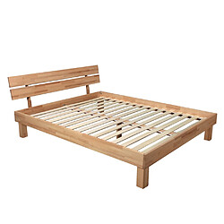 Avis Le Quai Des Affaires Lit RIVA 160x200 cm avec sommier / Chêne massif huilé