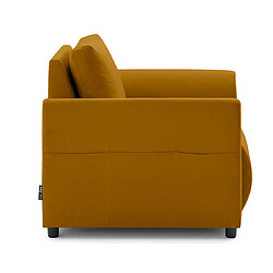 Lisa Design Camelia Fauteuil Velours - Jaune