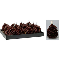 Lifetime Bougie LED Marron 13 cm