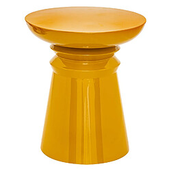 Atmosphera Table d'appoint ronde en métal JAYA - Jaune