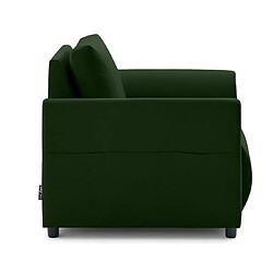 Lisa Design Camelia - Fauteuil avec poche Velours Vert