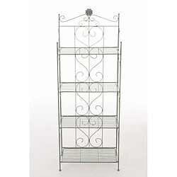 Decoshop26 Étagère colonne 4 niveaux - Vert