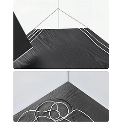 Acaza Bureau d'angle - Noir pas cher