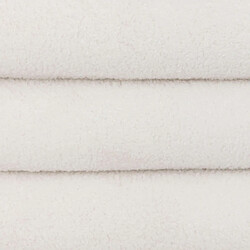 Atmosphera Pouf de rangement en bouclette GUILIA - Blanc pas cher