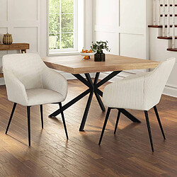 Idmarket MARKET Fauteuils JANY - Lot de 2 - Beige