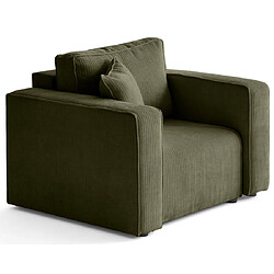 Bestmobilier Fauteuil Topaze - Velours Côtelé