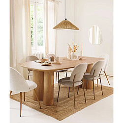 Atmosphera Table à manger en bois pour 8 personnes ALIONA - Marron