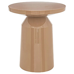 Atmosphera Table d'appoint ronde en métal SITA - Beige