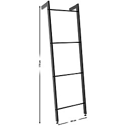 Decoshop26 Porte-serviettes échelle - Noir