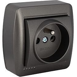 Solera prise 2P+T en saillie - Noir