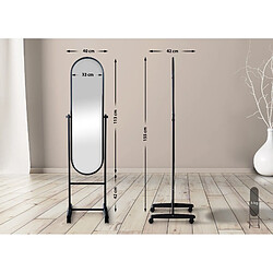 Decoshop26 Miroir sur Pieds - Ovale 113x33 cm