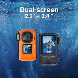 AGFAPHOTO Realishot WP9500 - Appareil Photo Numérique Waterproof, Étanche 7m, 24 MP, Zoom 18X, Vidéo 4K, Double Écran 2.9"/1.4" - Orange- RECONDITIONNE pas cher
