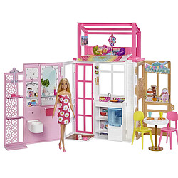 Mattel Barbie maison de poupée 2 niveaux - Multicolore