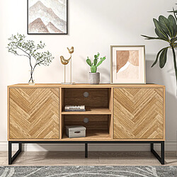 Concept Usine Buffet effet chevron 2 portes et 2 niches CHEVRON