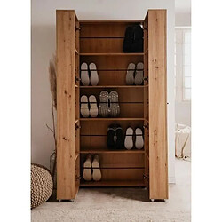 Meuble à chaussures Lugo - Chêne pas cher