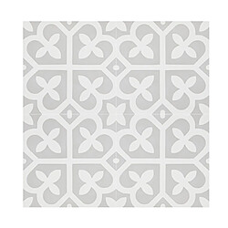 Pegane Carreaux de ciment gris et blanc 20x20 cm