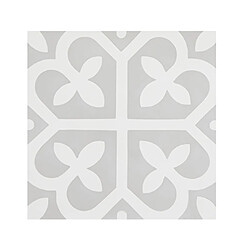 Pegane Carreaux de ciment gris et blanc 20x20 cm