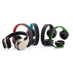 Yonis Casque Audio Bluetooth Pliable Rouge