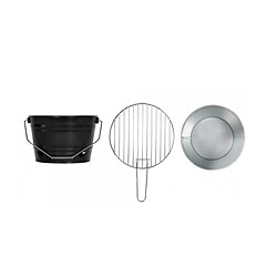 Livoo Barbecue à charbon portable 27 cm Noir DOC327N
