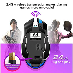 Yonis Souris gaming sans fil - Noire pas cher