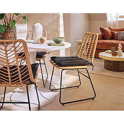 Lisa Design Forenza Lot de 4 Chaises Effet Rotin