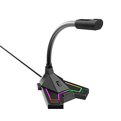 Yonis Microphone RGB Gamer Anti-Bruit LED 360° - Noir