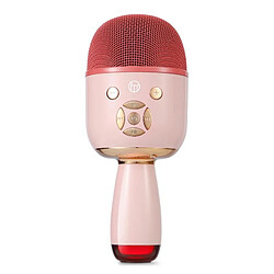 Yonis Microphone Bluetooth Sans Fil Avec Lampe - Rose