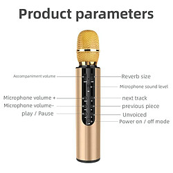 Yonis Microphone Bluetooth 5.0 - Noir