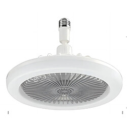 Fimei Mini Fan Ventilateur de plafond compact - E27 - 3 vitesses - LED 30W - Télécommande intégrée - 26 x 12 cm