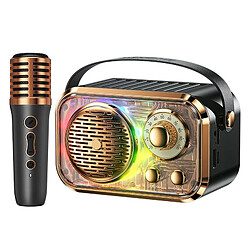 Yonis Enceinte karaoke Bluetooth - Noir