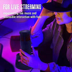 Yonis Microphone USB Professionnel Pour Podcasts - Noir pas cher