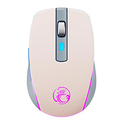 Yonis Souris Gamer Rose Silencieuse RGB Sans Fil