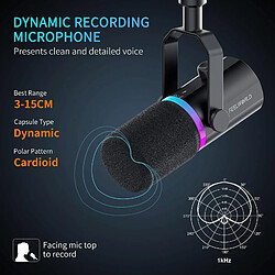 Yonis Microphone dynamique - Noir pas cher