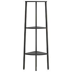 Avis VidaXL Étagère d'angle noir 45,5x31,5x120 cm