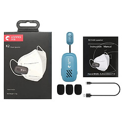 Yonis Microphone sans fil pour masque - Bleu