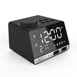 Yonis Enceinte Bluetooth radio réveil - Noir