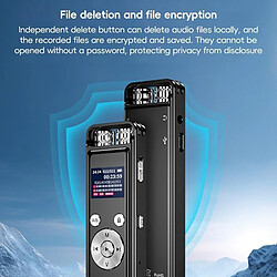 Dictaphone Intelligent 32GB Enregistrement Clair 48H Réduction De Bruit YONIS